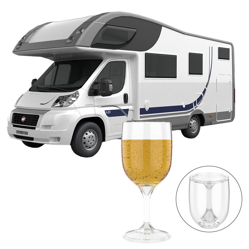 Wine & Beer Guayaquil - แก้วไวน์พกพาแบบพับได้ ไม่แตกหัก สำหรับค็อกเทล แชมเปญ ไวน์ เครื่องดื่ม