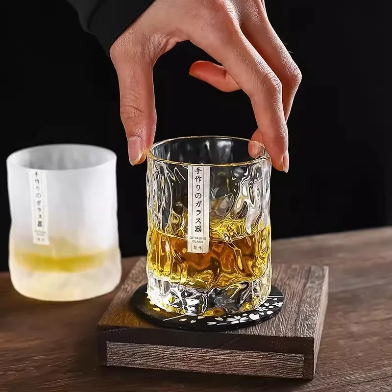 Whisky Beer And Wine - แก้ววิสกี้หนาสไตล์ญี่ปุ่น แก้วไวน์คริสตัลแบบตอกลาย แก้วคอนญักแบบโอลด์แฟชั่น แก้วน้ำวิสกี้ทรงสูง แก้วสนิฟเฟอร์ แก้วเบียร์