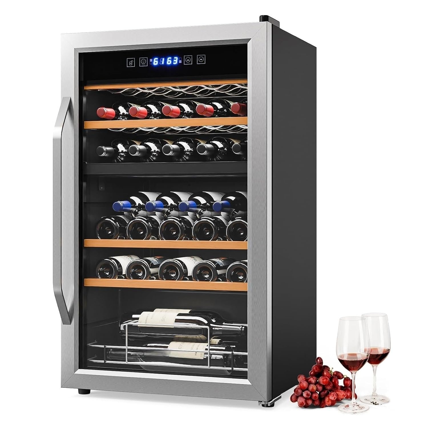 ตู้แช่ไวน์แบบสองโซนสำหรับ 33 ข - Wine Beer Dual Zone บทวิจารณ์และราคา