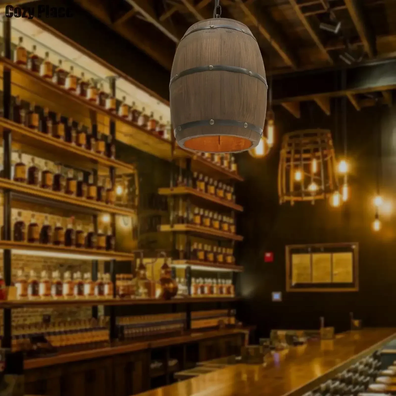 โคมไฟสไตล์ Rustic วินเทจ โคมไฟ - Wine & Beer Guayaquil บทวิจารณ์และราคา